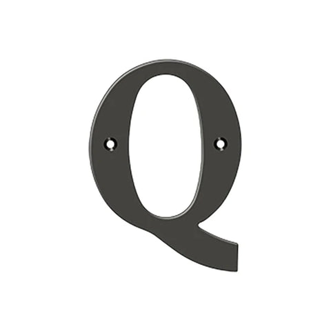 Deltana - 4" Residential Letter Q - Optional Finish