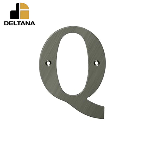 Deltana - 4" Residential Letter Q - Optional Finish