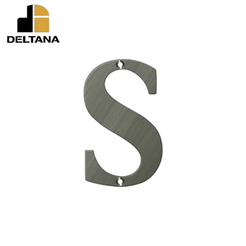 Deltana - 4" Residential Letter S - Optional Finish