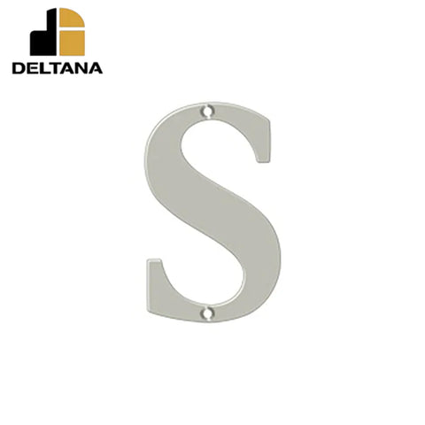 Deltana - 4" Residential Letter S - Optional Finish