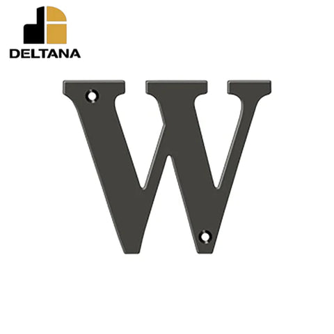 Deltana - 4" Residential Letter W - Optional Finish