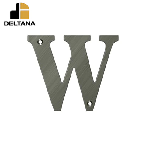 Deltana - 4" Residential Letter W - Optional Finish