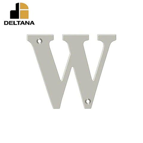 Deltana - 4" Residential Letter W - Optional Finish