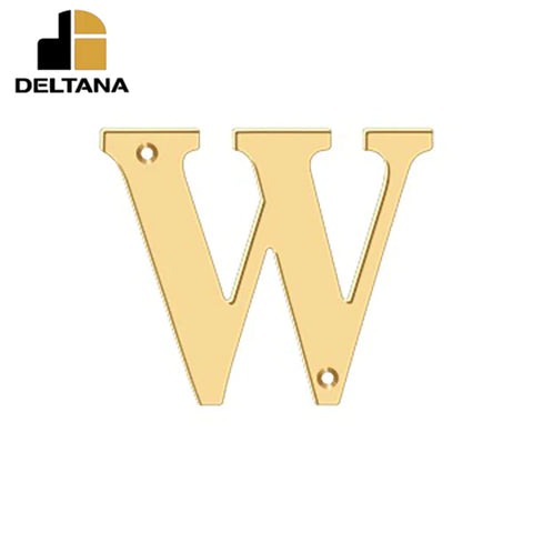 Deltana - 4" Residential Letter W - Optional Finish