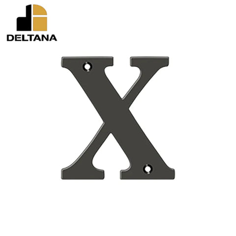 Deltana - 4" Residential Letter x - Optional Finish