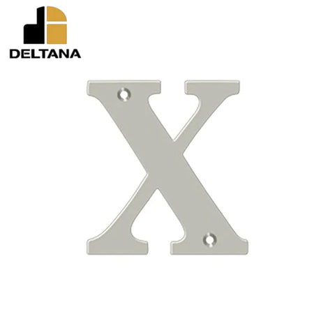 Deltana - 4" Residential Letter x - Optional Finish