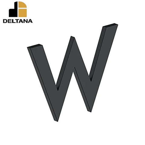 Deltana - 4" Letter W - B Series w/ Risers - Stainless Steel - Optional Finish