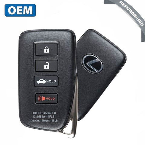 2021-2022 Lexus IS300 / IS350 / RC300 / RC350 / RCF / 4-Button Smart Key / PN: 89904-53E70 / HYQ14FLB (OEM Refurb)