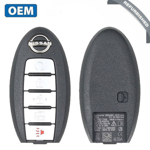 2022-2024 Nissan Altima / 5-Button Smart Key / PN: 285E3-6LS5A / KR5TXN4 (OEM Refurb)