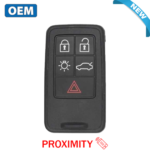 2008-2018 Volvo S60 V60 XC60 / 5-Button Smart Key / PN: 30659550 / KR55WK49266 / Keyless Drive (OEM) - UHS Hardware