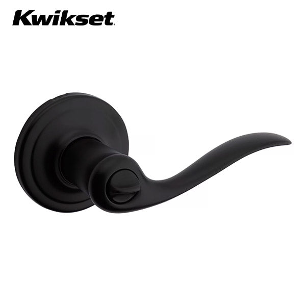 Kwikset - 740TNL - Tustin Lever - Round Rose - Entry - 514 - Iron Black - SmartKey Technology - Grade 2 - UHS Hardware