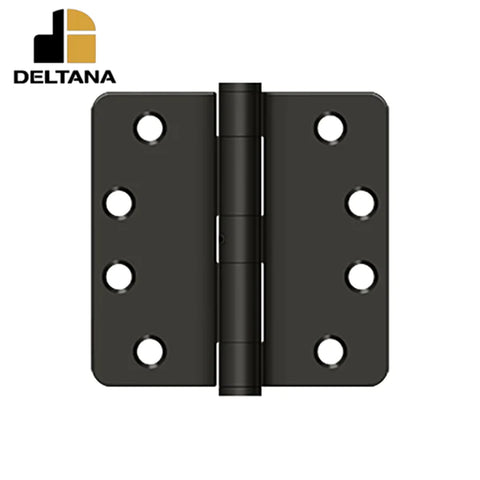 Deltana - 4" x 4" x 1/4" Radius Hinge - Heavy Duty - Optional Finish