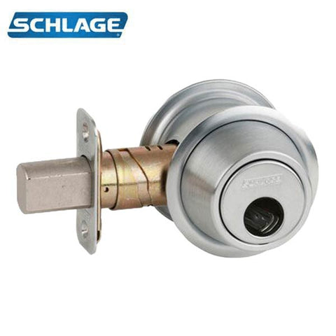 Schlage - B563L - Commercial Deadbolt - Classroom - Satin Chrome - Less Cylinder - Grade 2