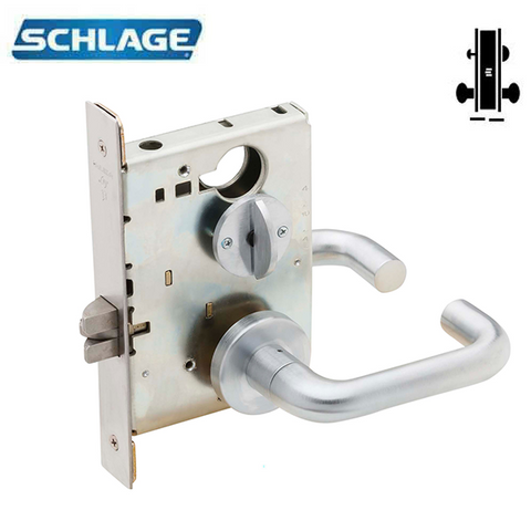 Schlage - L9040 - L Series Mortise Lock - Non-Keyed - Privacy