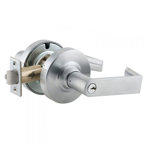 Schlage - ND53PD - Commercial Lever Set - Entrance - Standard Cylinder - Satin Chrome - Rhodes Lever - Fire Rated - Grade 1