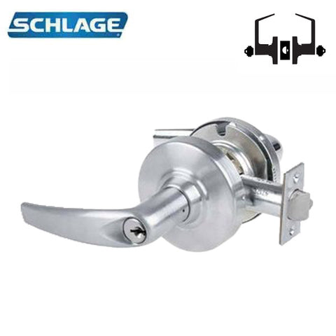 Schlage - ND82PD - Commercial Lever Set - Institution - Standard Cylinder - Satin Chrome - Athens Levers - Fire Rated - Grade 1