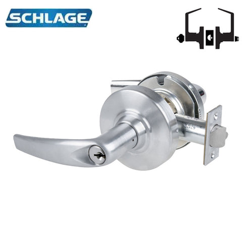 Schlage - ND92PD - Commercial Lever Set - Athens Lever - Entrance - Satin Chrome - Grade 1