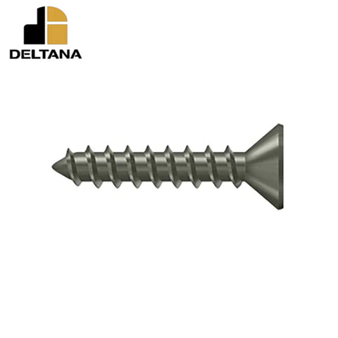 Deltana - Wood Screw - Steel - #10 x 1" - Optional Finish