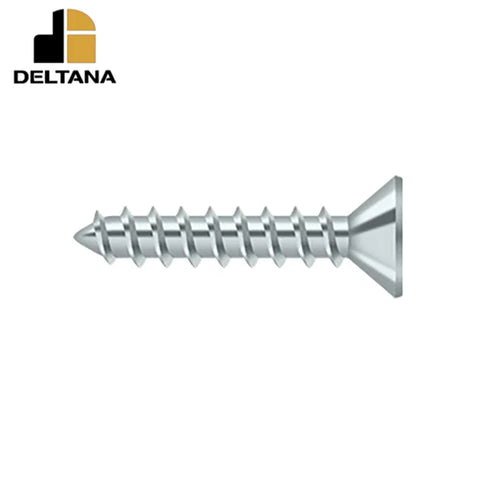 Deltana - Wood Screw - Steel - #10 x 1" - Optional Finish