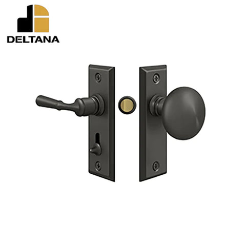 Deltana - Storm Door Latch - Rectangular - Tubular Lock - 1-3/4" Backset - 7/8" - 1-3/8" Door Thickness - 4" Face Size - Optional Finish