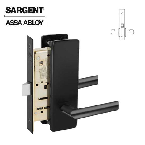 Sargent - R8215 - Mechanical Mortise Lock - Roseless / MI Lever - Passage - 1-3/4" Frame - Black Suede Powder Coat - Grade 1 - UHS Hardware