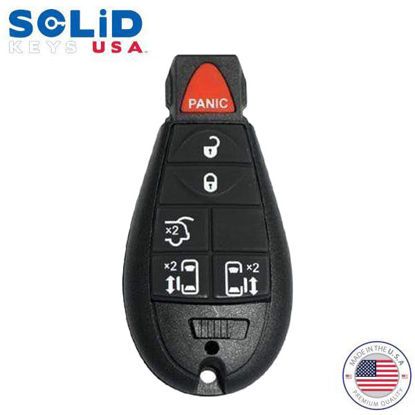 Solid Keys USA - 2008-2017 Dodge Chrysler Jeep / OEM Replacement / 6-Button Fobik Key w/ Hatch & Sliding Van Doors - UHS Hardware