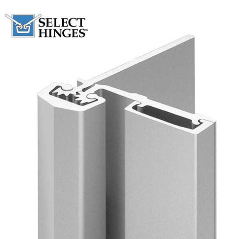 Select Hinges - 54 - 83" - Geared Half Surface Concealed Continuous Hinges - Clear Aluminum - Full Frame - UHS Hardware