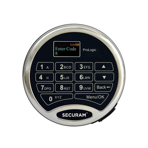 SECURAM - ProLogic Kit - ProLogic L22 Electronic Safe Keypad Lock & SwingBolt Lock Body with Status Sensor - Digital Mode - UL Listed - Chrome - UHS Hardware