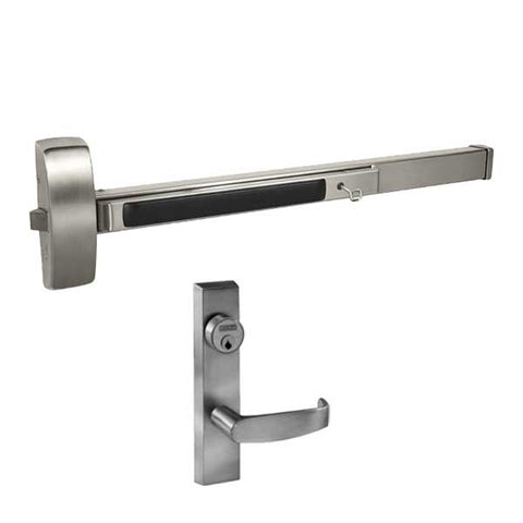 Sargent - 8804F - Rim Exit Device with Trim Lever - Fire Exit - Satin Stainless Steel - Night Latch - 36" - Grade 1 - UHS Hardware