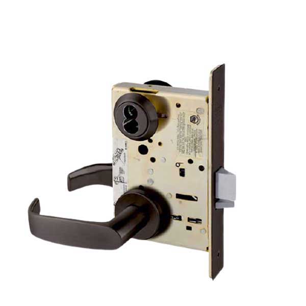 Sargent - 8237 - Mechanical Mortise Lock - LN Rose / L Lever - Classroom - LFIC - 10BE - Dark Oxidized Satin Bronze - Grade 1 - UHS Hardware