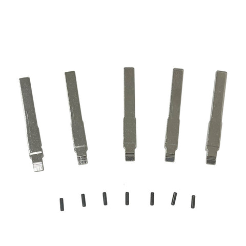 5 x 2020-2023 Ford / HU198 / Flip Blade Key Replacements w / 7 Pins /  5942527 / (STR- 5942527) (Bundle of 5)