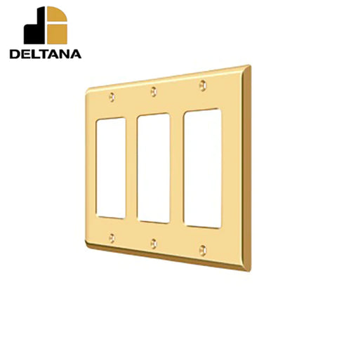 Deltana - Switch Plate - Triple Rocker - Optional Finish