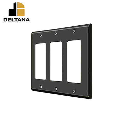 Deltana - Switch Plate - Triple Rocker - Optional Finish