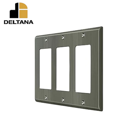 Deltana - Switch Plate - Triple Rocker - Optional Finish