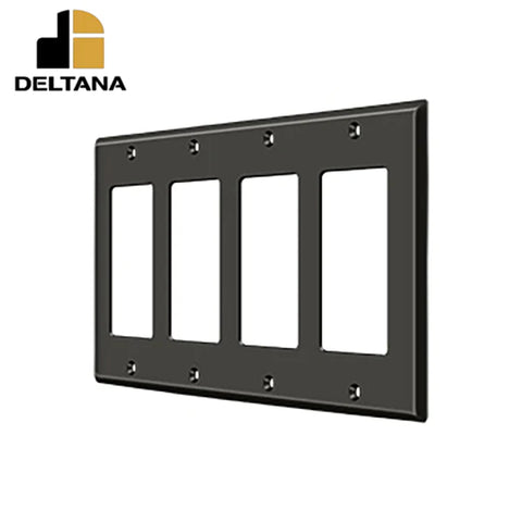 Deltana - Switch Plate - Quadruple Rocker - Optional Finish