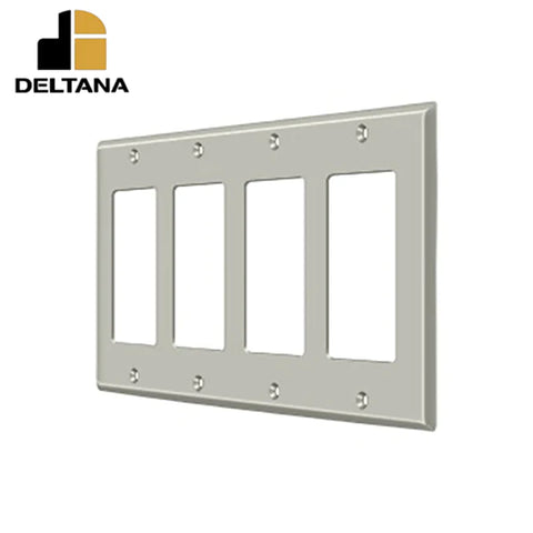 Deltana - Switch Plate - Quadruple Rocker - Optional Finish