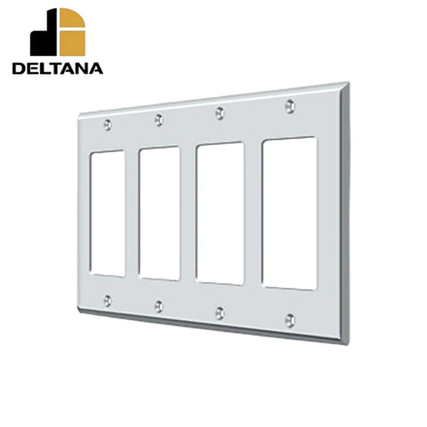 Deltana - Switch Plate - Quadruple Rocker - Optional Finish