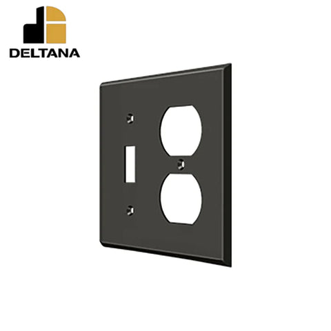 Deltana - Switch Plate - Single Switch/Double Outlet - Optional Finish