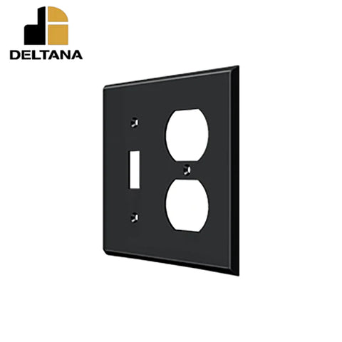 Deltana - Switch Plate - Single Switch/Double Outlet - Optional Finish