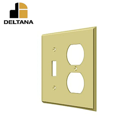 Deltana - Switch Plate - Single Switch/Double Outlet - Optional Finish