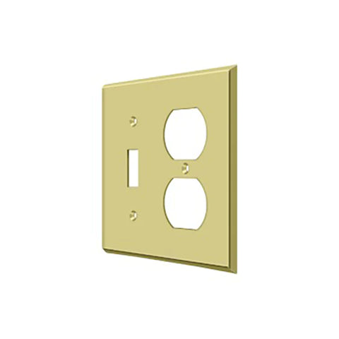 Deltana - Switch Plate - Single Switch/Double Outlet - Optional Finish