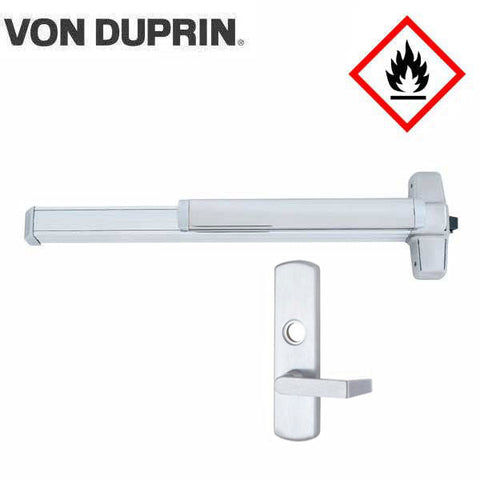 Von Duprin - 98L - Mortise Lock Exit Device - 06 Lever - Night Latch - 4' Long - RHR - Fire Rated - Satin Chrome - Grade 1 - UHS Hardware