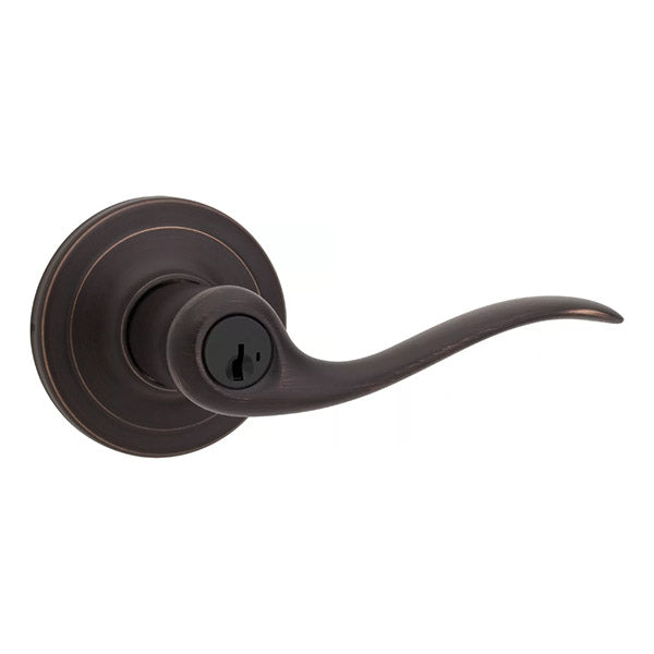 Kwikset - 740TNL - Tustin Lever - Round Rose - Entry - 11P - Venetian Bronze - SmartKey Technology - Grade 2 - UHS Hardware