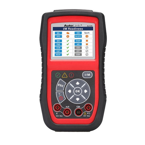 Autel - AutoLink - AL539 - Diagnostic Tool - One-Click I/M Readiness Key - 10 Modes of OBD II Test - Built-in Speaker - UHS Hardware