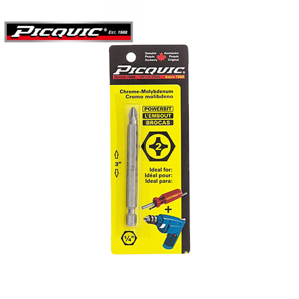 PICQUIC - 3" Length Powerbits - Optional Bit Sizes - Phillips - UHS Hardware