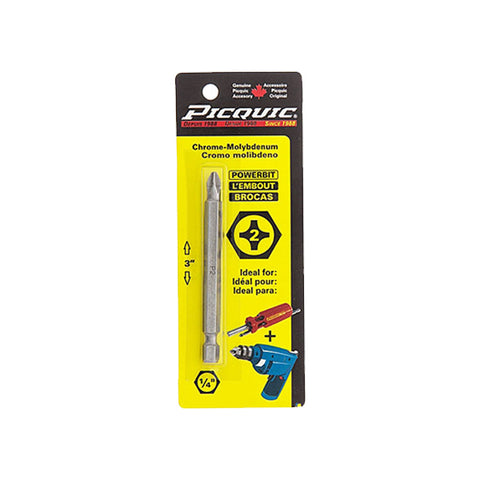 PICQUIC - 3" Length Powerbits - Optional Bit Sizes - Phillips - UHS Hardware