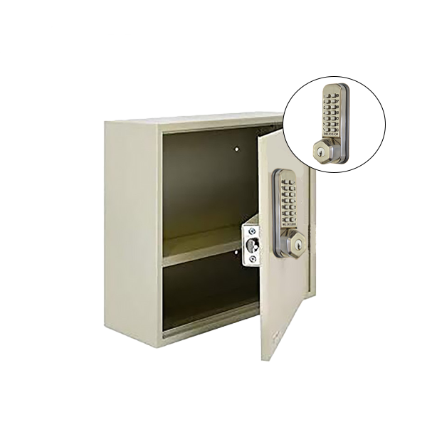 CodeLocks - Storage Cabinet with Removable Shelf w/ CL255 - Mechanical Lock  - Mortise Latch - Key Override - Optional Size