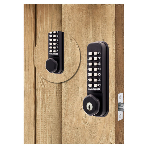 Code Locks - CL290 - Mechanical Lock - Light Duty - Dual Backset Deadlatch 2 3/8" - 2 3/4" Mortise Tubular Latchbolt - Code In / Out - Key Override - Optional Marine Grade Protection - Fire Rated - Grade 2 - UHS Hardware