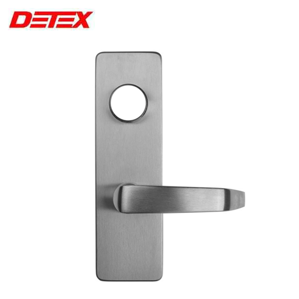 Detex - 09D2WS - Lever Trim w/ Cylinder Hole For Value Series Devices - D2W Lever - Satin Chrome - Optional Handing - Grade 1 - UHS Hardware