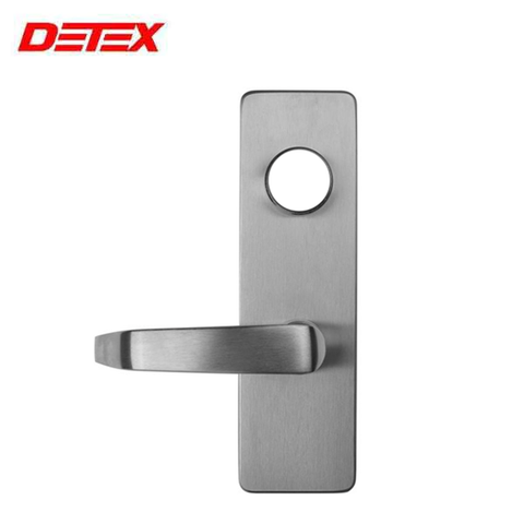 Detex - 09D2WS - Lever Trim w/ Cylinder Hole For Value Series Devices - D2W Lever - Satin Chrome - Optional Handing - Grade 1 - UHS Hardware